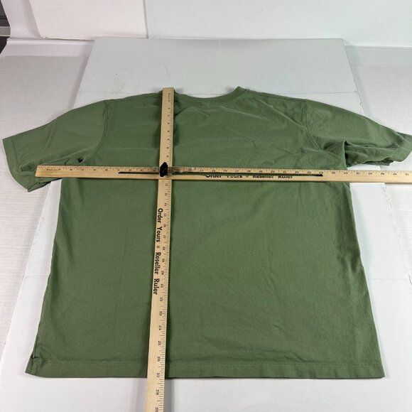 Uniqlo Shirt Men's Large Green Faded Pocket Short Sleeve Tee - Picture 7 of 10